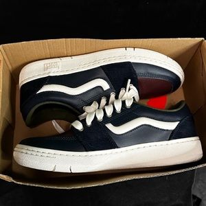 VAN’S Brand New so 9.5 Leather Vans - Navy Blue and Burgundy.